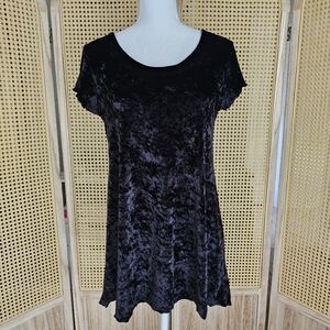 Vintage Victoria's Secret Black Crushed Velvet Whimsigoth Nightgown, Size Medium